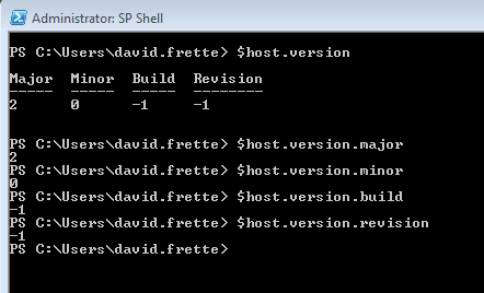 How to determine powershell version in firefox